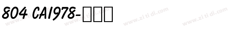 804 CAI978字体转换